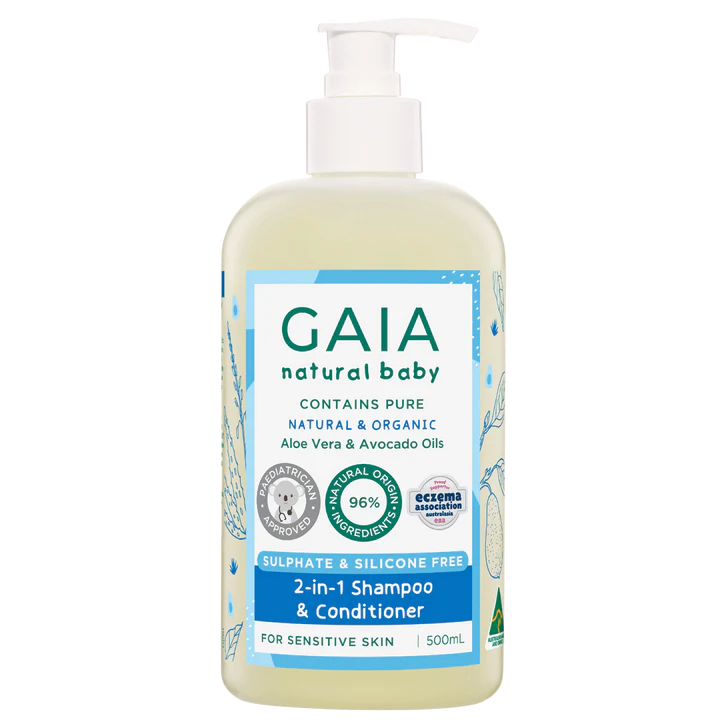 Gaia Natural Baby 2 in 1 Shampoo & Conditioner 500ml