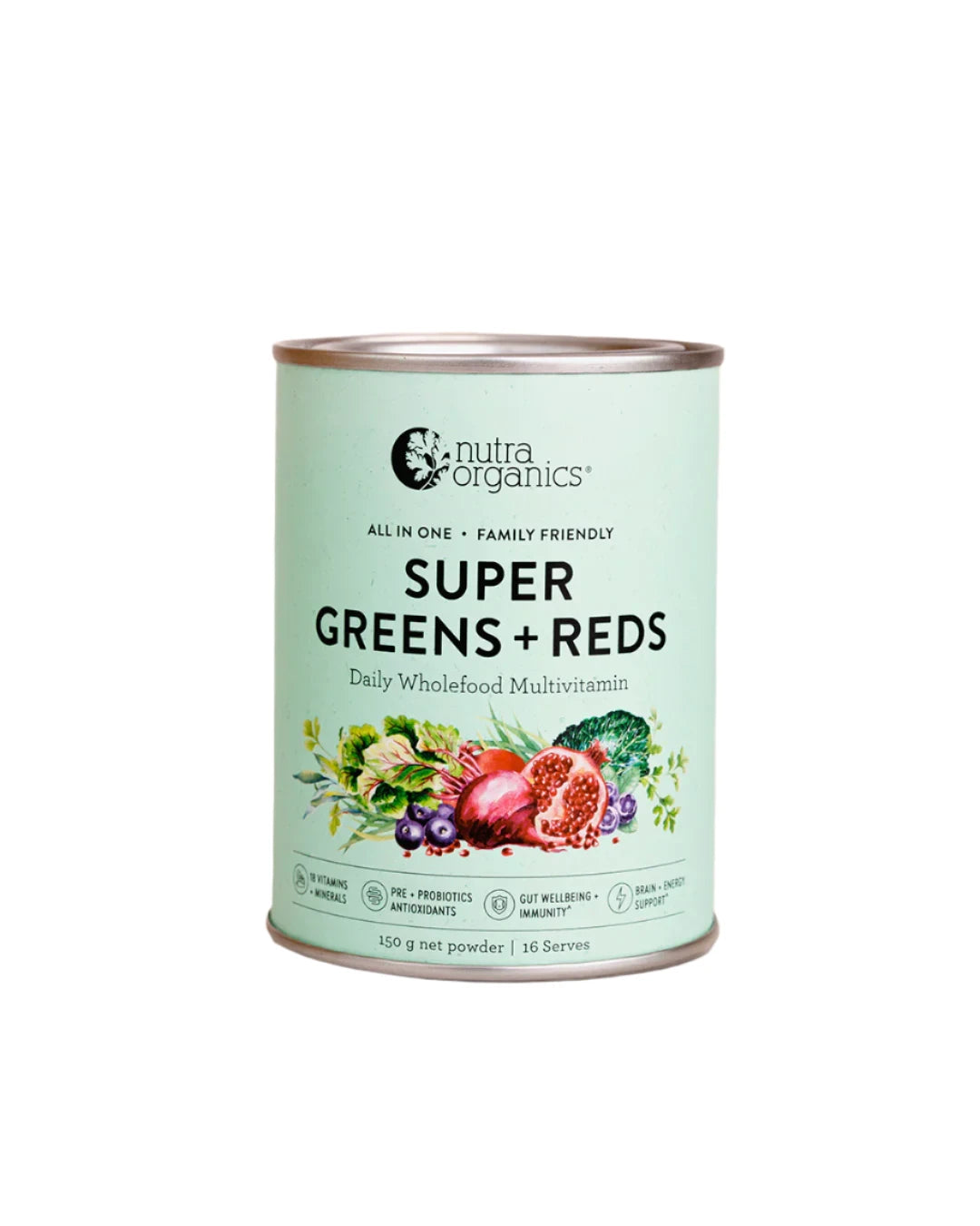 Nutra Organics Super Greens + Reds 150g