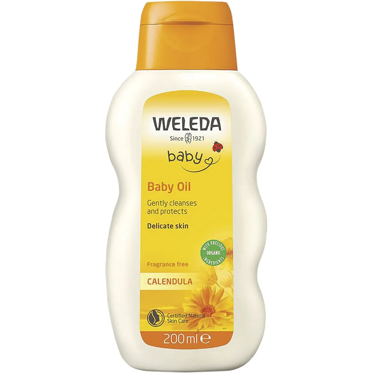 Calendula Baby Oil Fragrance Free 200ml